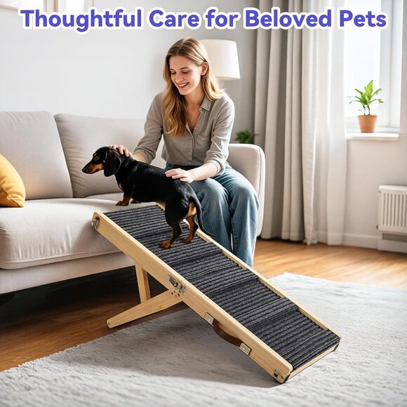 2025 Upgraded Dog Ramp for Couch, Foldable Small Dog Ramp for Low Bed - Picture 1 of 7